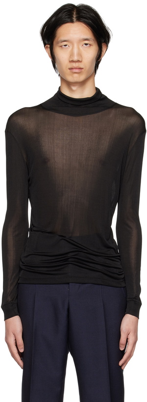 Photo: Maison Margiela Black Sheer Turtleneck