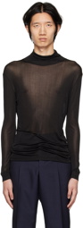 Maison Margiela Black Sheer Turtleneck