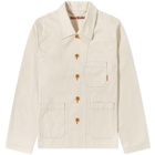 Acne Studios Men's Okey Heavy Twill Pink Label Jacket in Ecru Beige