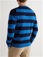 MAN 1924 - Striped Wool Sweater - Blue