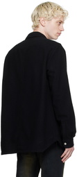 Rick Owens DRKSHDW Black Spread Collar Shirt