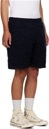 Sky High Farm Workwear Navy Quilted Shorts