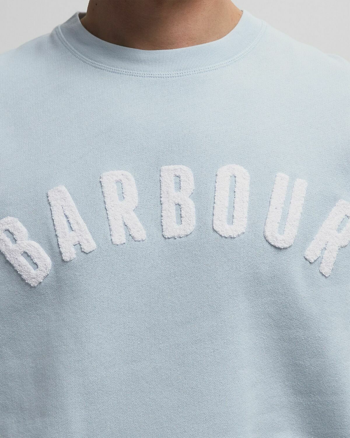 Barbour Prep Logo Crew Blue Mens Sweatshirt