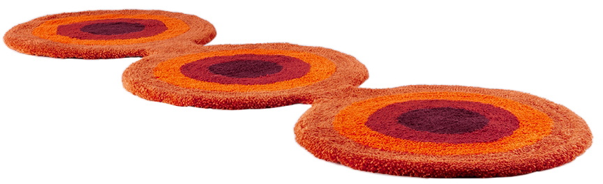 MAKI RUGS Orange Orbit Runner
