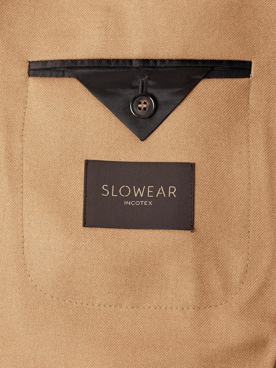 Incotex - Slim-Fit Double-Breasted Virgin Wool-Blend Flannel Suit Jacket - Neutrals