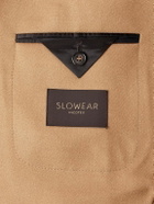 Incotex - Slim-Fit Double-Breasted Virgin Wool-Blend Flannel Suit Jacket - Neutrals