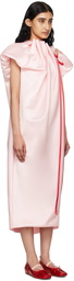 Simone Rocha Pink Pleated Midi Dress