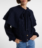 Frame Caped wool-blend cardigan
