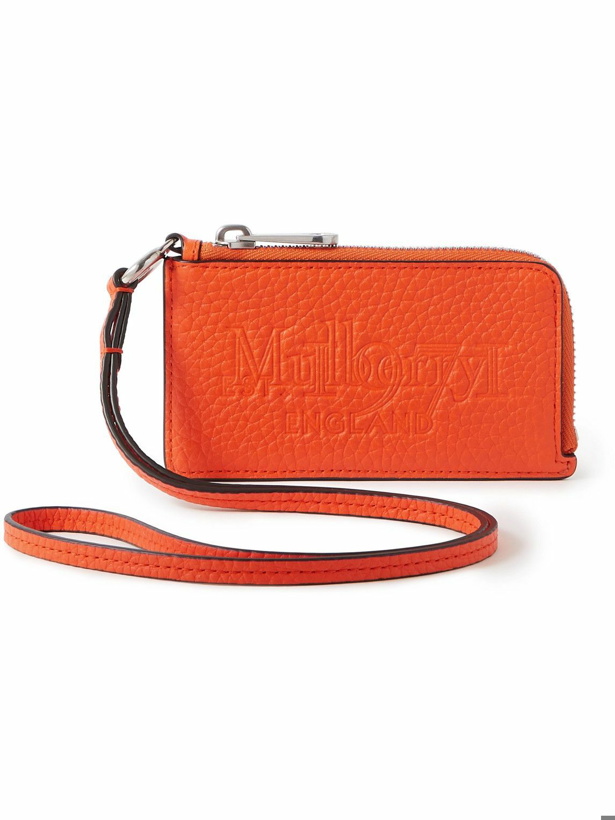 Photo: Mulberry - Logo-Debossed Full-Grain Leather Zipped Cardholder with Lanyard