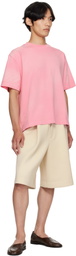 The Elder Statesman Pink Sunbleached Oversized T-shirt