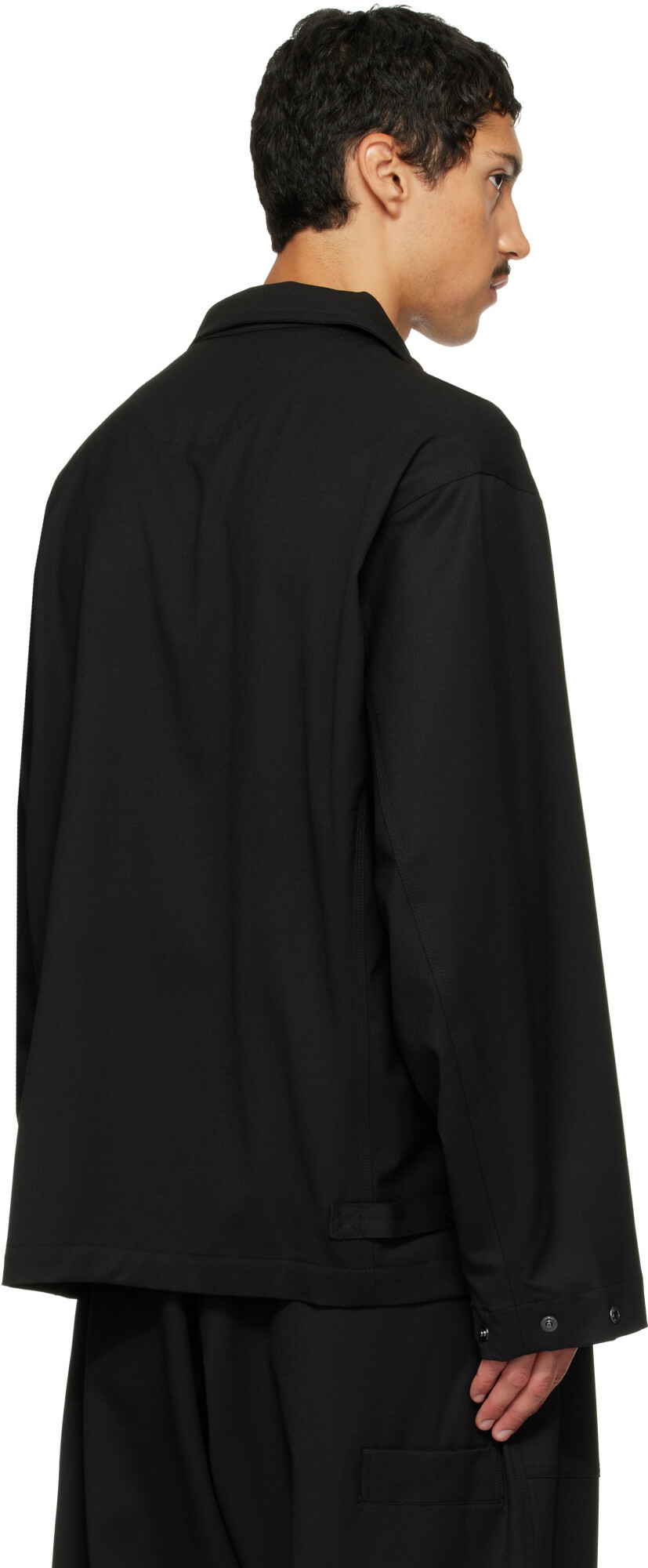 Y-3 Black Wool Tailored Blouson Jacket