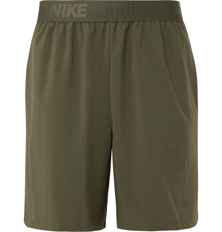 Photo: Nike Training - Flex Stretch-Shell Shorts - Green