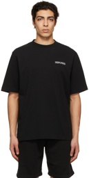 Marcelo Burlon County of Milan Black Tempera Over Cross Logo T-Shirt