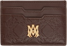 AMIRI Brown MA Quad Leather Card Holder