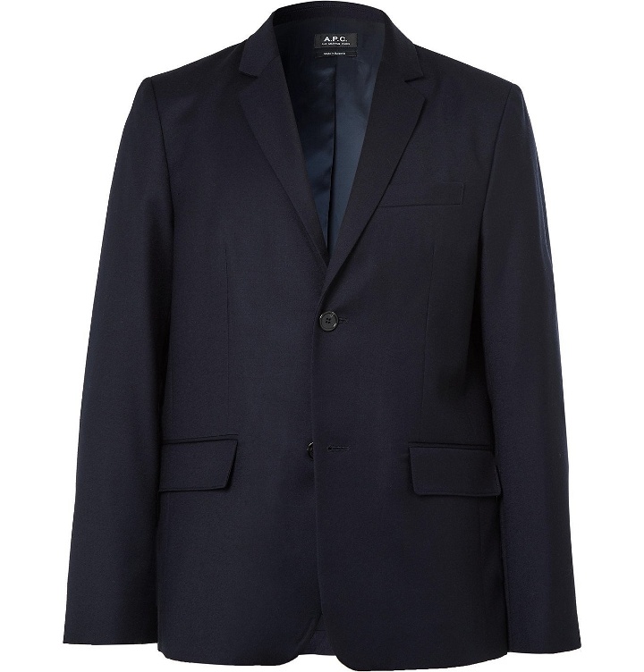 Photo: A.P.C. - Spencer Virgin Wool-Flannel Suit Jacket - Blue