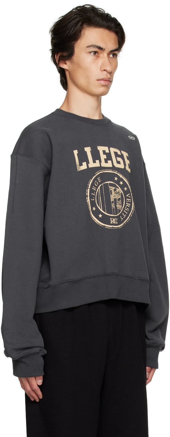 Recto Gray 'LLEGE' Sweatshirt Recto