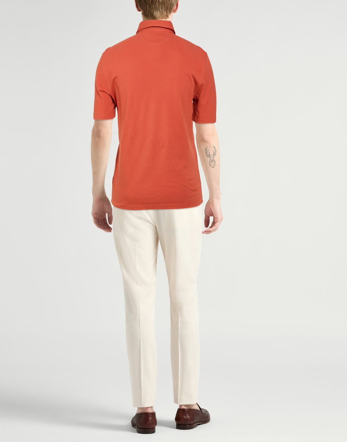 Brunello Cucinelli Mens Polo shirt in Orange