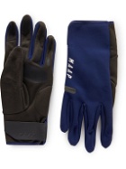 MAAP - Apex Deep Logo-Print Shell and Fleece Cycling Gloves - Blue