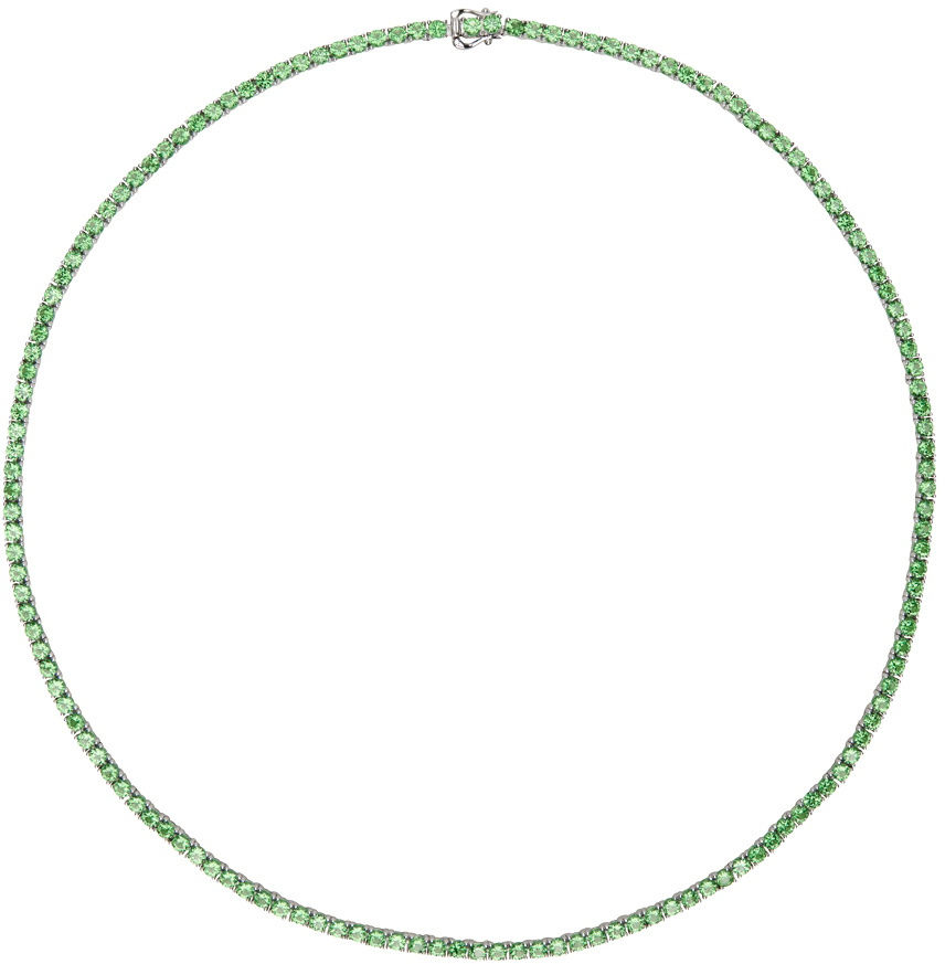 Hatton Labs Green Tennis Necklace