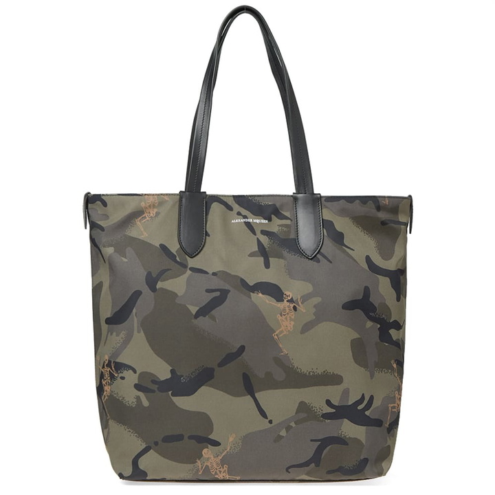 Photo: Alexander McQueen Camo Skull Shopper Bag Green