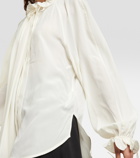 Victoria Beckham Ruched silk blouse