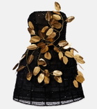 Oscar de la Renta Embellished sequined cocktail dress
