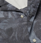 Officine Generale - Dario Camp-Collar Printed Lyocell and Cotton-Blend Shirt - Men - Blue