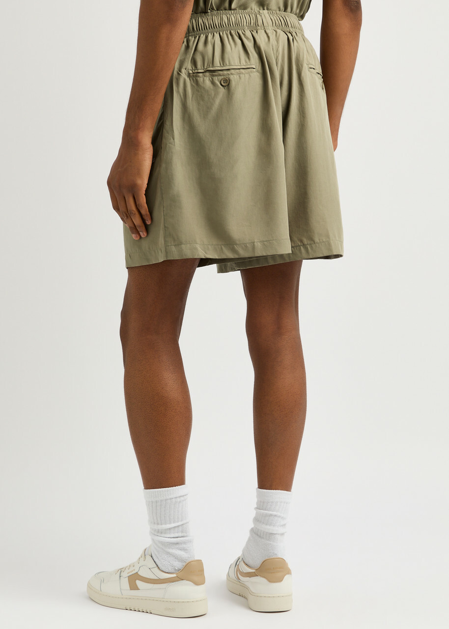 Mki Miyuki Zoku Logo-embroidered Shorts Sage