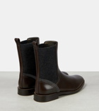 Brunello Cucinelli Embellished leather Chelsea boots