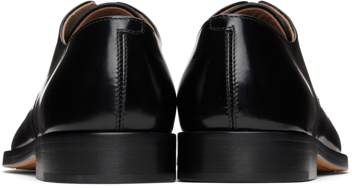 Bottega Veneta Black Comma Lace-Up Derbys