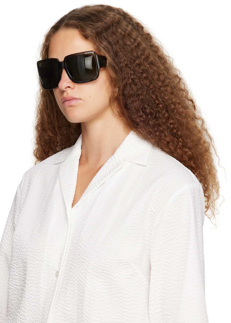 Lunettes De Soleil Dries Van Noten By Linda Farrow DVN55 - Gris, Unisexe