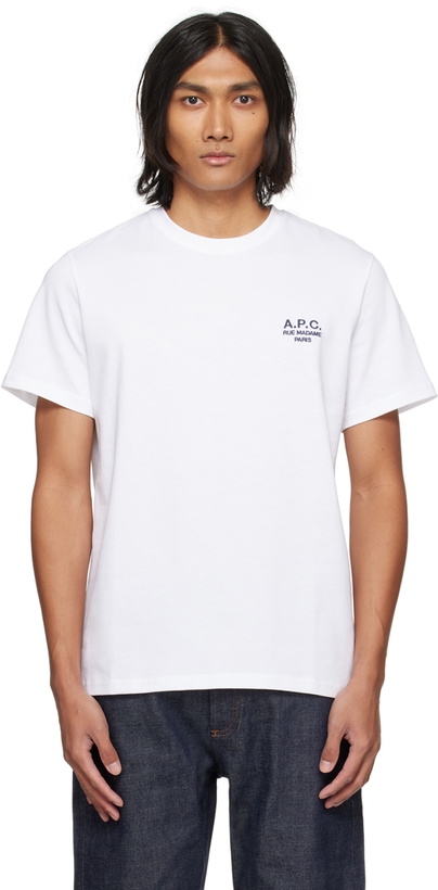 Photo: A.P.C. White Raymond T-Shirt