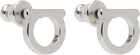 Ferragamo Silver Gancini Earrings