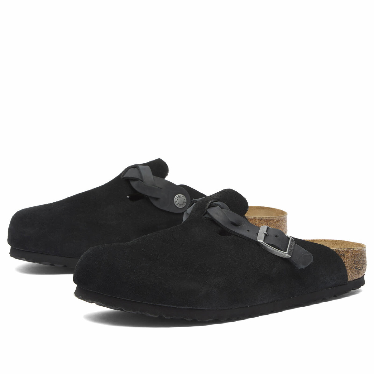 Birkenstock Women's Boston Braided Clog - Black Suede