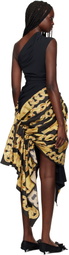 VAQUERA Black & Yellow Scarf Minidress
