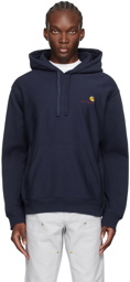 Carhartt Work In Progress Navy American Script Hoodie