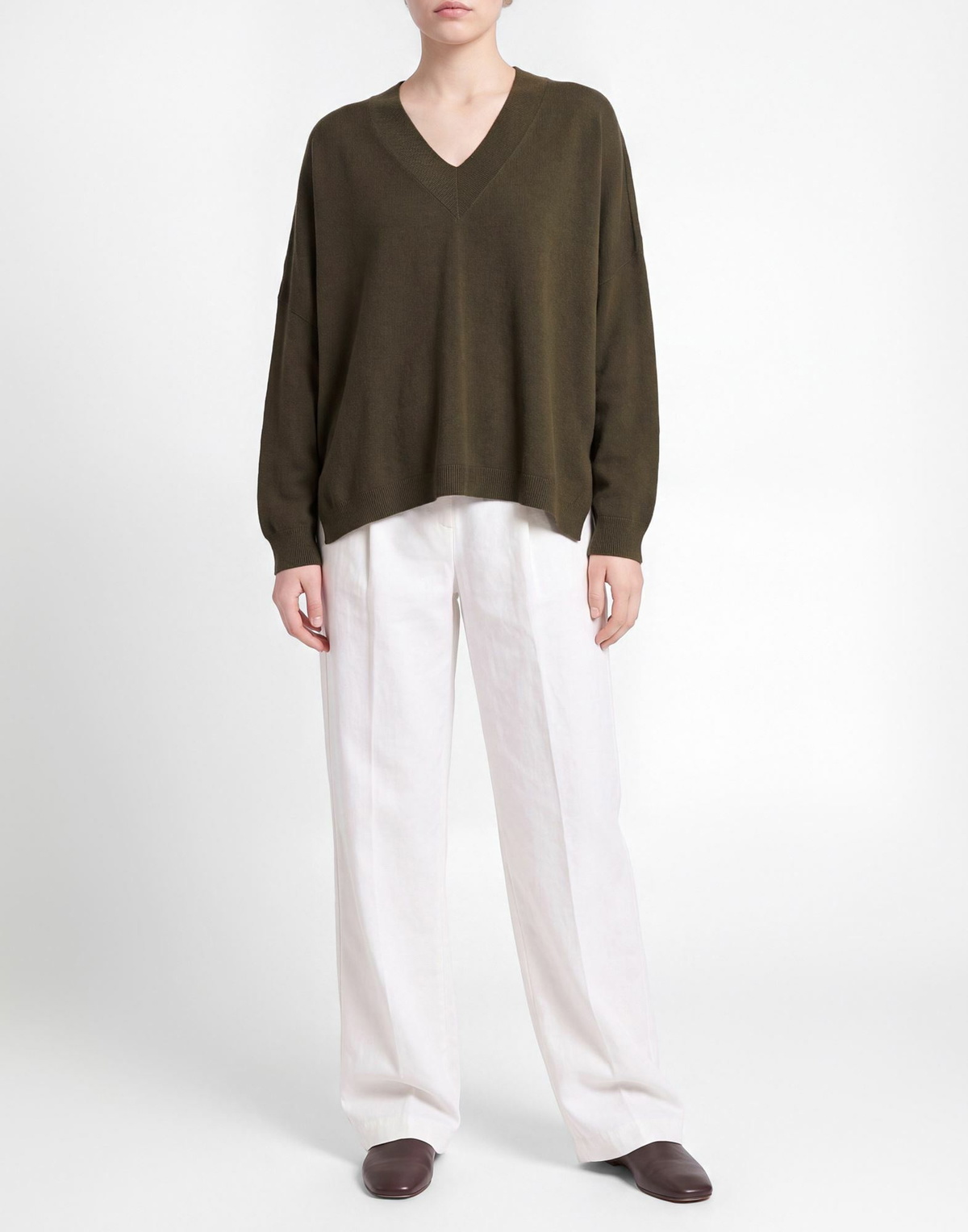 Manila Grace Womens Sweater Military in Green