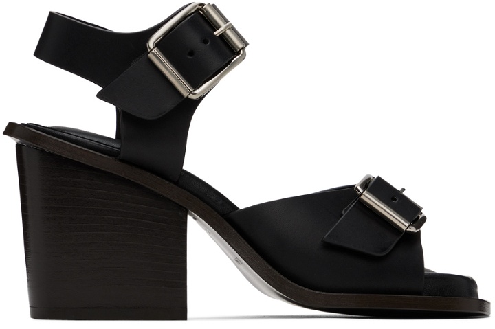 Photo: LEMAIRE Black Square 80 Heeled Sandals
