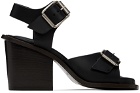 LEMAIRE Black Square 80 Heeled Sandals