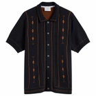 Percival Men's Folio Knitted Shirt in Dark Navy