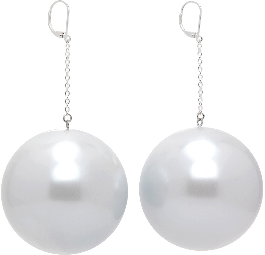 Simon Miller White & Silver Disco Drop Earrings