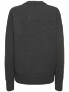 AMI PARIS Logo Oversize Wool Crewneck Sweater