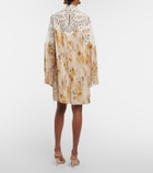 Costarellos Nora floral georgette minidress