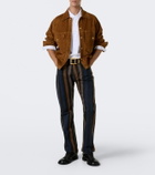 Versace Suede blouson jacket