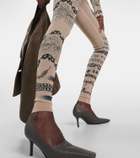 Jean Paul Gaultier x KNWLS printed mesh leggings