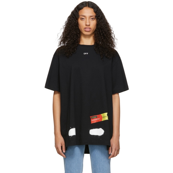 Off-White SSENSE Exclusive Black Diag Spray T-Shirt Off-White