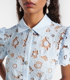 Self-Portrait Belted lace shirt dress
