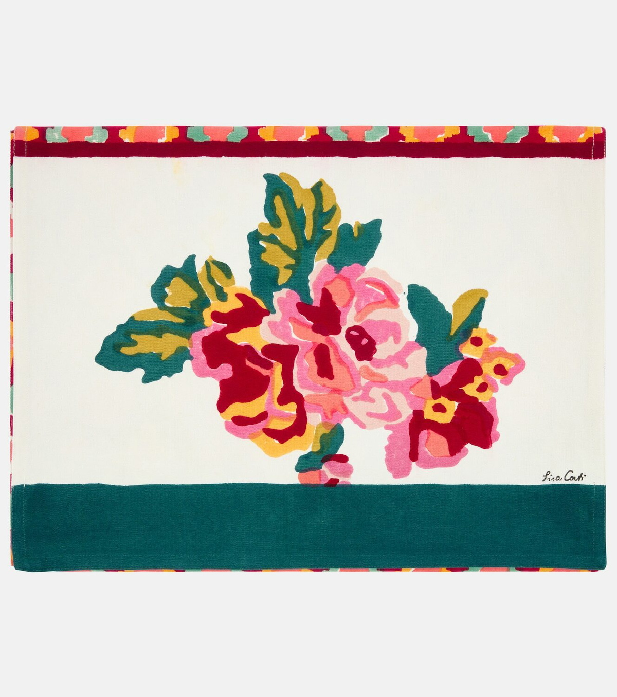 Lisa Corti Lisa Bouquet cotton table runner