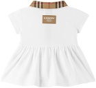 Burberry Baby White Check Dress & Bloomers Set