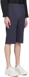 HOMME PLISSÉ ISSEY MIYAKE Navy Tailored Pleats 2 Shorts